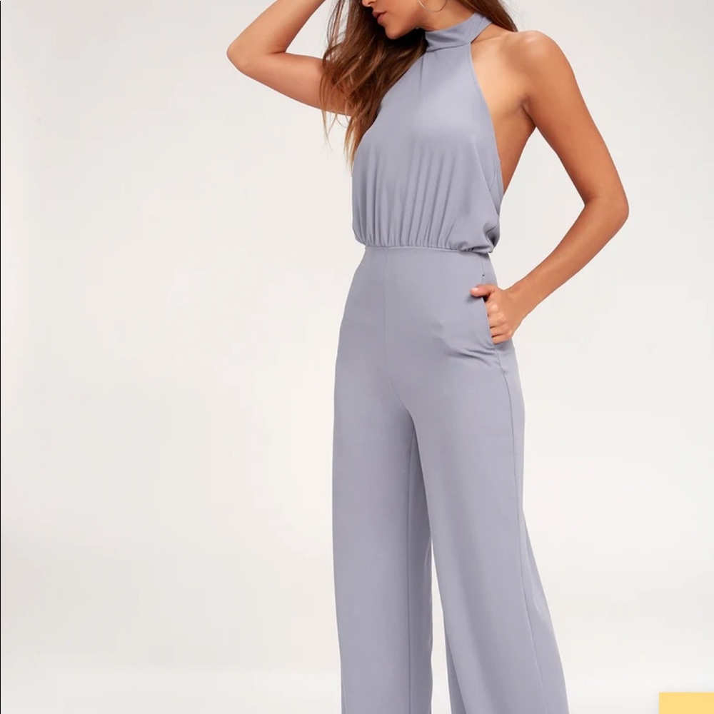 Lulus Purple/Lavender Halter Jumpsuit